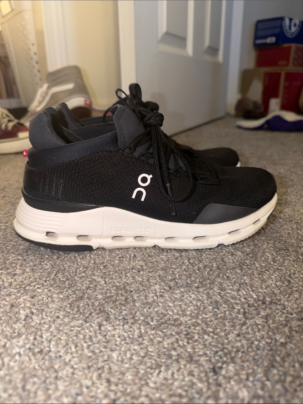 On cloud nova  Black Athletic Sneakers